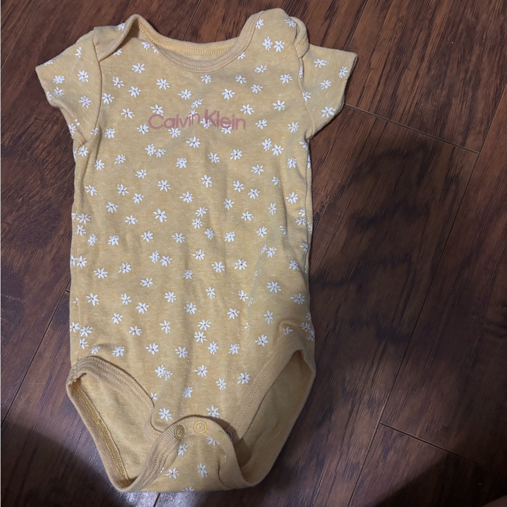 Calvin Klein Floral Yellow Bodysuit
